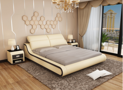 Bett Polster Deko Design Luxus Doppel Hotel Betten 180x200cm Schlaf Zimmer